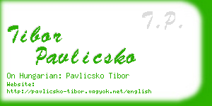 tibor pavlicsko business card